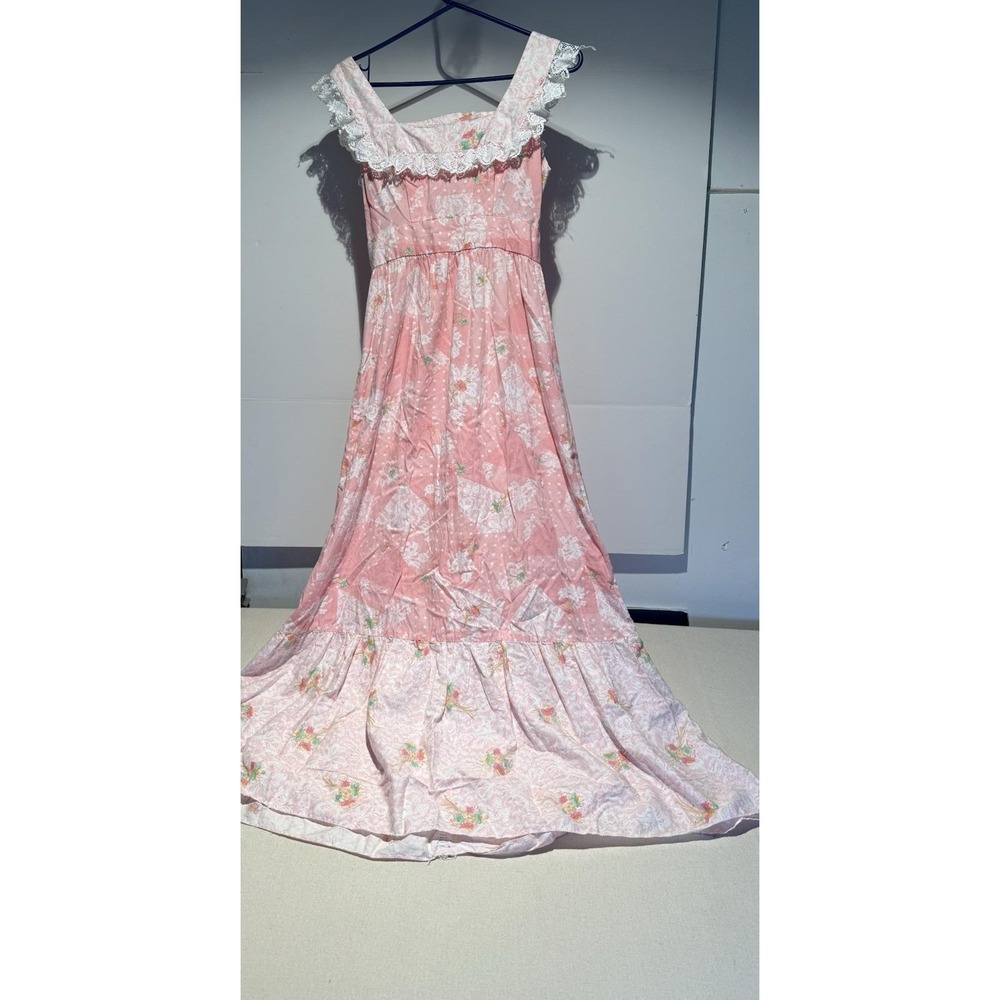 Mr B Dress of California Vintage Cottage core Lace Apron Ball Gown Size Small
